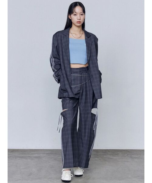 EMODA（エモダ）の「ダブルラインルーズパンツ（その他パンツ・レディース・グレー/ベージュ・SMALL/MEDIUM）」の20枚目の写真