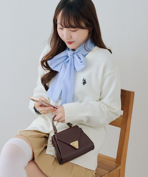 U.S. POLO ASSN.(ユーエスポロアッスン)の「【U.S. POLO ASSN. ×RMAF】スクールカーディガン(カーディガン/ボレロ・レディース・オフホワイト/ベージュ/ネイビー・LARGE/MEDIUM)」の11枚目の写真