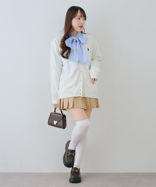 U.S. POLO ASSN.(ユーエスポロアッスン)の「【U.S. POLO ASSN. ×RMAF】スクールカーディガン(カーディガン/ボレロ・レディース・オフホワイト/ベージュ/ネイビー・LARGE/MEDIUM)」の16枚目の写真