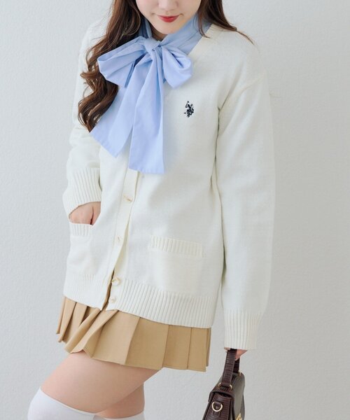 U.S. POLO ASSN.(ユーエスポロアッスン)の「【U.S. POLO ASSN. ×RMAF】スクールカーディガン(カーディガン/ボレロ・レディース・オフホワイト/ベージュ/ネイビー・LARGE/MEDIUM)」の18枚目の写真