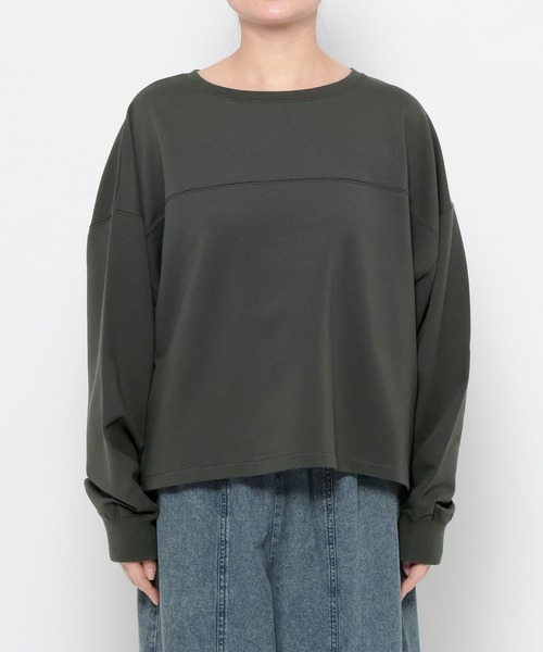 LEPSIM（レプシィム）の「選べる丈長袖プルオーバー　639380（Tシャツ/カットソー・レディース・ブルー/オフホワイト/チャコールグレー・FREE/TALL）」の5枚目の写真