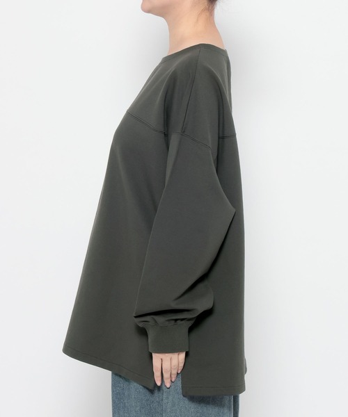 LEPSIM（レプシィム）の「選べる丈長袖プルオーバー　639380（Tシャツ/カットソー・レディース・ブルー/オフホワイト/チャコールグレー・FREE/TALL）」の13枚目の写真