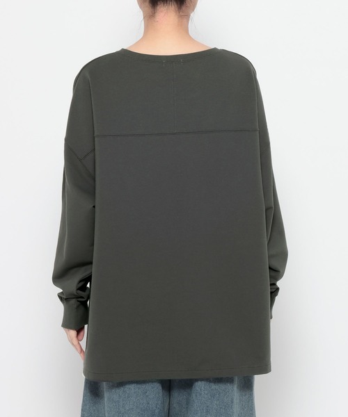 LEPSIM（レプシィム）の「選べる丈長袖プルオーバー　639380（Tシャツ/カットソー・レディース・ブルー/オフホワイト/チャコールグレー・FREE/TALL）」の14枚目の写真