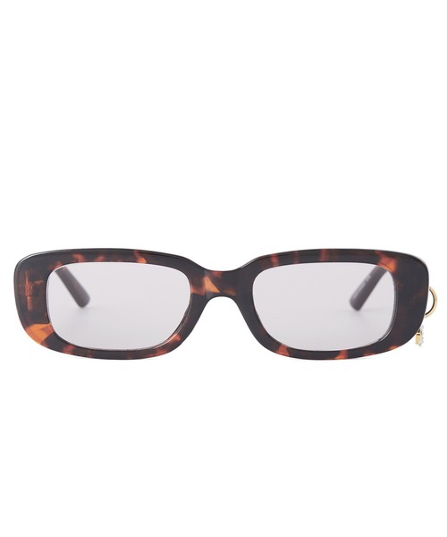 X-girl(エックスガール)の「XG CHARM CUSTOM SQUARE SUNGLASSES(サングラス・レディース・ブラウン/ブラック・ONE SIZE)」の3枚目の写真