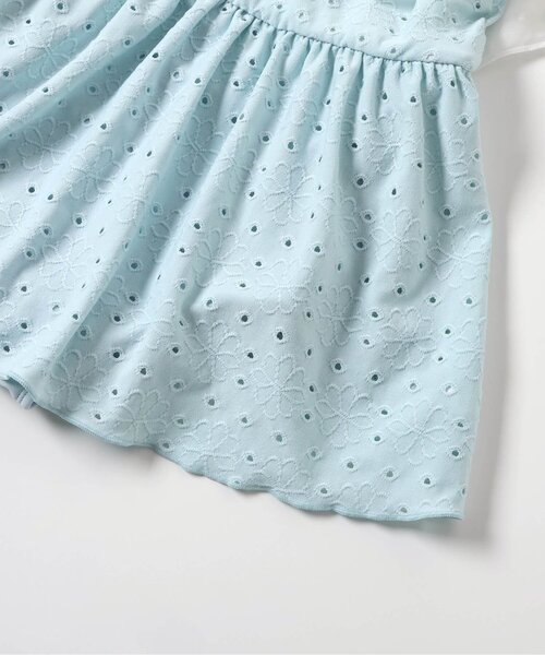 apres les cours（アプレレクール）の「【UVカット】レース・花柄シアーフリルワンピース水着_ジュニア対応（水着・キッズ・サックスブルー/その他3・80/90/100/110/120/130/140）」の17枚目の写真