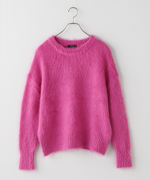 JOURNAL STANDARD（ジャーナルスタンダード）の「ヴァージニアシャギープルオーバー（ニット/セーター・レディース・ピンク/ブラック・FREE）」の2枚目の写真