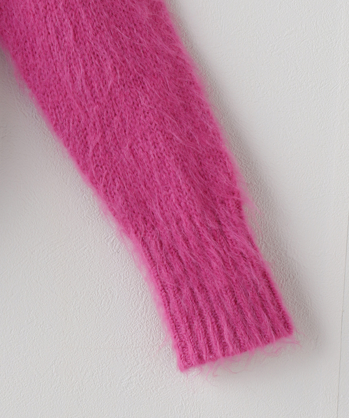 JOURNAL STANDARD（ジャーナルスタンダード）の「ヴァージニアシャギープルオーバー（ニット/セーター・レディース・ピンク/ブラック・FREE）」の4枚目の写真