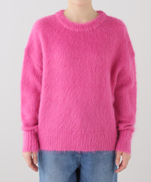 JOURNAL STANDARD（ジャーナルスタンダード）の「ヴァージニアシャギープルオーバー（ニット/セーター・レディース・ピンク/ブラック・FREE）」の8枚目の写真