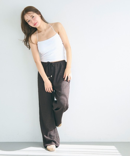 coca（coca）（コカ）の「OUT BRA  クロスキャミソール（キャミソール・レディース・ブラウン/ホワイト/ブラック・L/M/S）」の5枚目の写真