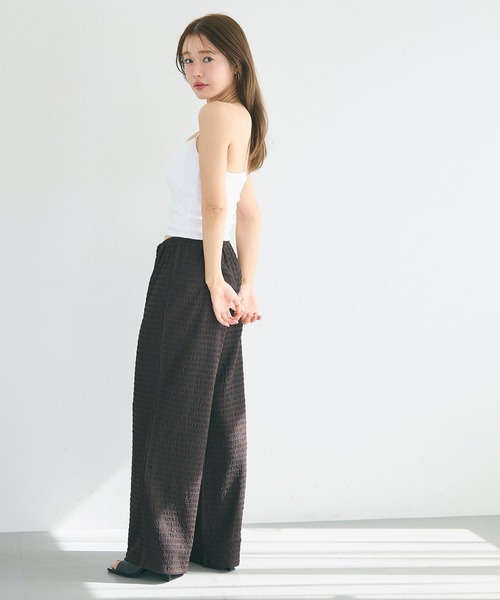 coca（coca）（コカ）の「OUT BRA  クロスキャミソール（キャミソール・レディース・ブラウン/ホワイト/ブラック・L/M/S）」の7枚目の写真