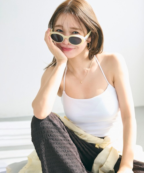 coca（coca）（コカ）の「OUT BRA  クロスキャミソール（キャミソール・レディース・ブラウン/ホワイト/ブラック・L/M/S）」の9枚目の写真