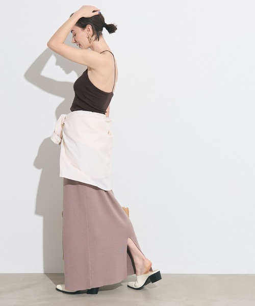 coca（coca）（コカ）の「OUT BRA  クロスキャミソール（キャミソール・レディース・ブラウン/ホワイト/ブラック・L/M/S）」の12枚目の写真