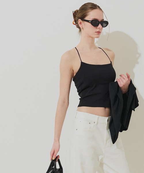 coca（coca）（コカ）の「OUT BRA  クロスキャミソール（キャミソール・レディース・ブラウン/ホワイト/ブラック・L/M/S）」の16枚目の写真