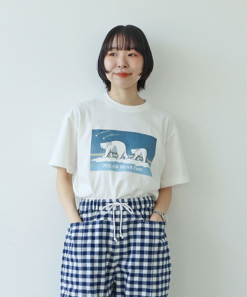 PAR ICI（パーリッシィ）の「【WEB限定】POLAR BEAR fam.Tシャツ（Tシャツ/カットソー・レディース・サックスブルー/グレー/ホワイト・FREE）」の2枚目の写真
