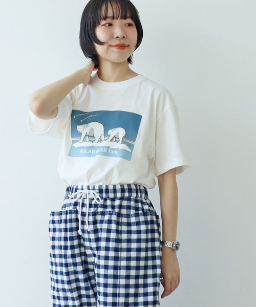 PAR ICI（パーリッシィ）の「【WEB限定】POLAR BEAR fam.Tシャツ（Tシャツ/カットソー・レディース・サックスブルー/グレー/ホワイト・FREE）」の8枚目の写真
