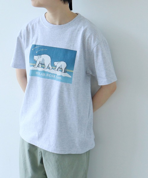 PAR ICI（パーリッシィ）の「【WEB限定】POLAR BEAR fam.Tシャツ（Tシャツ/カットソー・レディース・サックスブルー/グレー/ホワイト・FREE）」の15枚目の写真