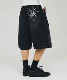 ECORR（エコル）の「ブラシドバミューダデニムパンツ_ブラック（その他パンツ）」