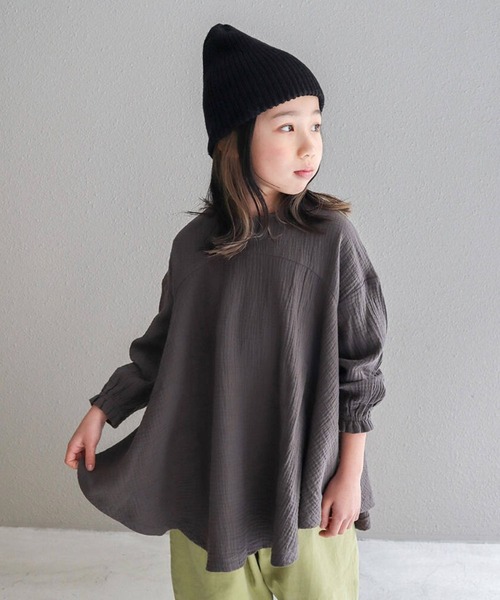 RIO（リオ）の「cononコラボ　ダブルガーゼチュニック（Tシャツ/カットソー・キッズ・スミクロ/アイボリー・100cm/110cm/120cm）」の10枚目の写真