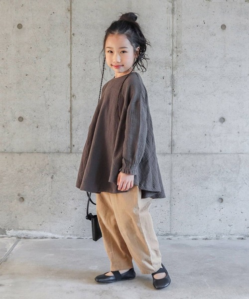 RIO（リオ）の「cononコラボ　ダブルガーゼチュニック（Tシャツ/カットソー・キッズ・スミクロ/アイボリー・100cm/110cm/120cm）」の16枚目の写真