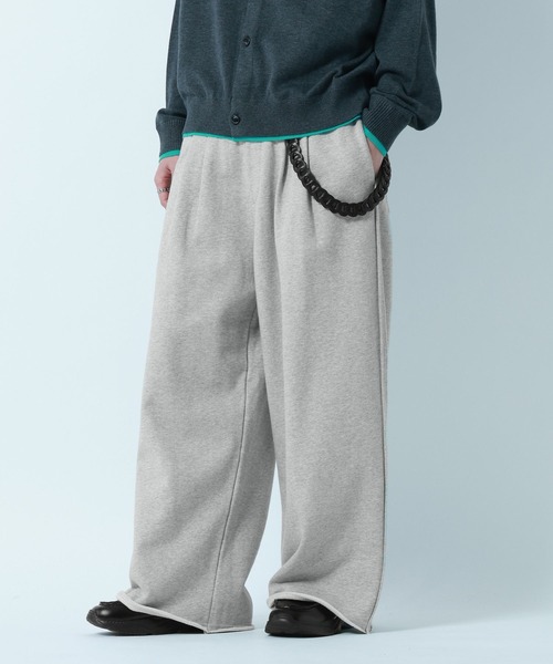 RAGEBLUE（レイジブルー）の「Design Cut Straight Wide Sweat Pants/カットオフストレートワイドスウェットパンツ（スウェットパンツ・メンズ・ブラック/アッシュグレー・MEDIUM/LARGE）」の5枚目の写真