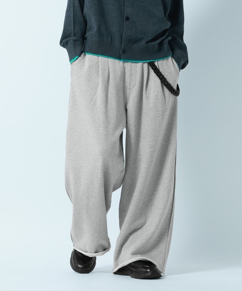 RAGEBLUE（レイジブルー）の「Design Cut Straight Wide Sweat Pants/カットオフストレートワイドスウェットパンツ（スウェットパンツ・メンズ・ブラック/アッシュグレー・MEDIUM/LARGE）」の6枚目の写真