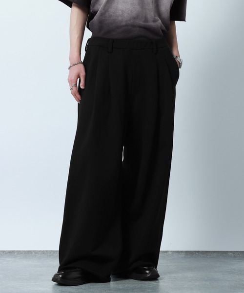 RAGEBLUE(レイジブルー)の「Design Cut Straight Wide Sweat Pants/カットオフストレートワイドスウェットパンツ(スウェットパンツ・メンズ・ブラック/アッシュグレー・MEDIUM/LARGE)」の9枚目の写真
