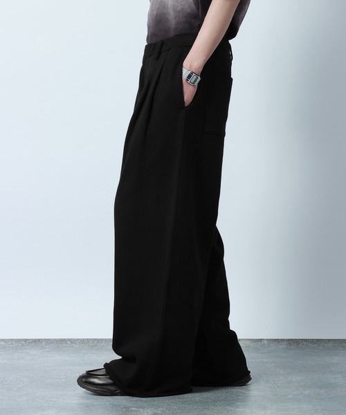 RAGEBLUE(レイジブルー)の「Design Cut Straight Wide Sweat Pants/カットオフストレートワイドスウェットパンツ(スウェットパンツ・メンズ・ブラック/アッシュグレー・MEDIUM/LARGE)」の10枚目の写真