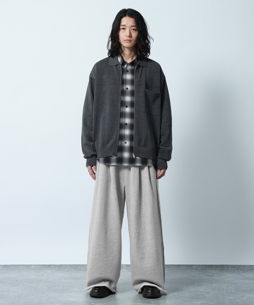 RAGEBLUE(レイジブルー)の「Design Cut Straight Wide Sweat Pants/カットオフストレートワイドスウェットパンツ(スウェットパンツ・メンズ・ブラック/アッシュグレー・MEDIUM/LARGE)」の11枚目の写真
