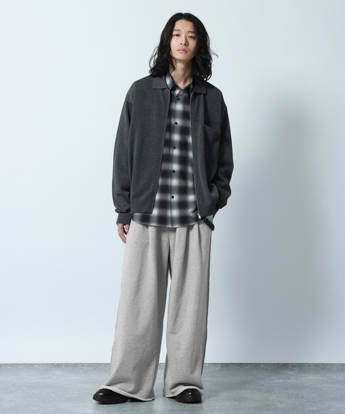 RAGEBLUE(レイジブルー)の「Design Cut Straight Wide Sweat Pants/カットオフストレートワイドスウェットパンツ(スウェットパンツ・メンズ・ブラック/アッシュグレー・MEDIUM/LARGE)」の12枚目の写真