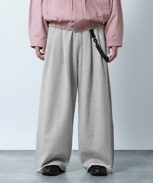 RAGEBLUE(レイジブルー)の「Design Cut Straight Wide Sweat Pants/カットオフストレートワイドスウェットパンツ(スウェットパンツ・メンズ・ブラック/アッシュグレー・MEDIUM/LARGE)」の20枚目の写真