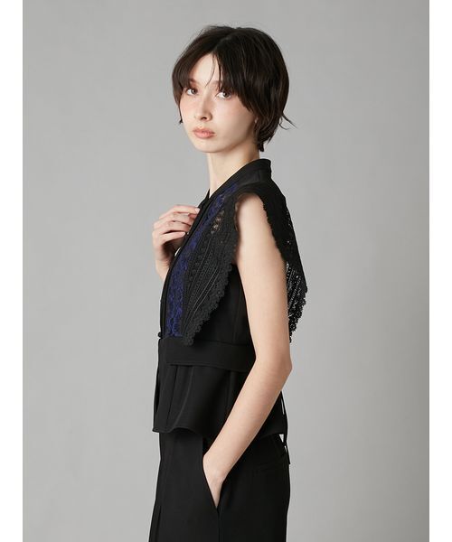 LILY BROWN（リリーブラウン）の「スイッチングレースブラウス（シャツ/ブラウス・レディース・アイボリー/ブラック/ピンク・F）」の9枚目の写真