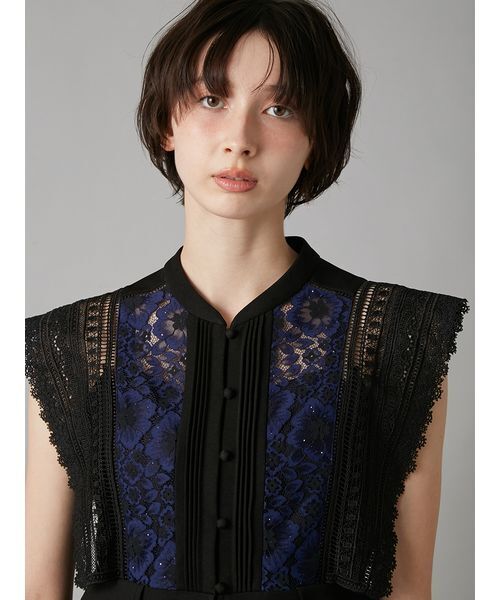 LILY BROWN（リリーブラウン）の「スイッチングレースブラウス（シャツ/ブラウス・レディース・アイボリー/ブラック/ピンク・F）」の10枚目の写真