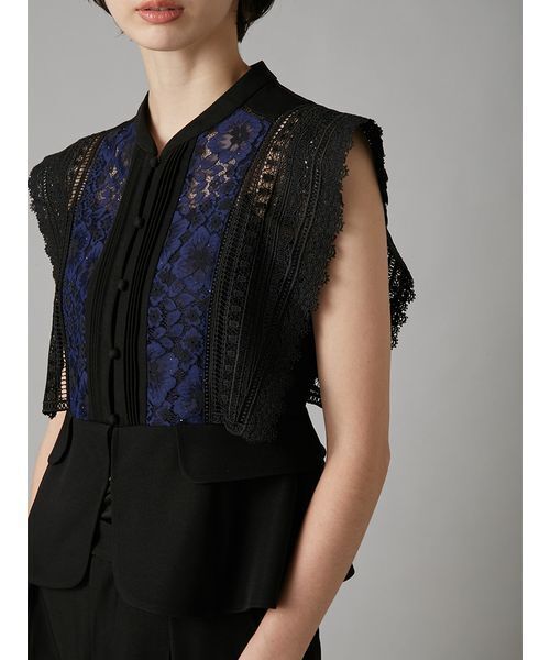 LILY BROWN（リリーブラウン）の「スイッチングレースブラウス（シャツ/ブラウス・レディース・アイボリー/ブラック/ピンク・F）」の11枚目の写真