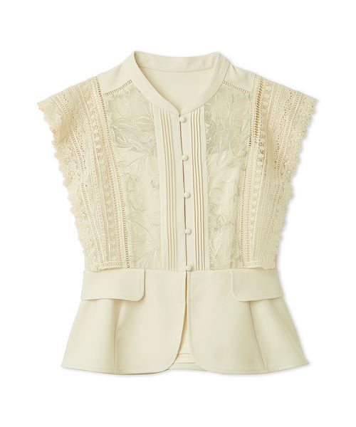 LILY BROWN（リリーブラウン）の「スイッチングレースブラウス（シャツ/ブラウス・レディース・アイボリー/ブラック/ピンク・F）」の16枚目の写真