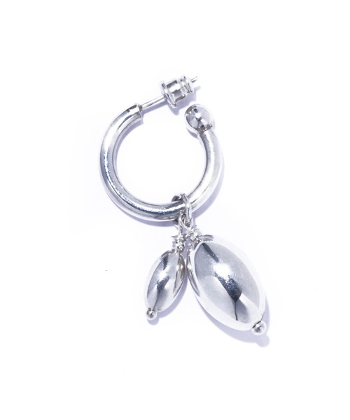 quip queint(クイップクエイント)の「【quip queint】germe duo hoop pierce/ジェルム デュオ フープ ピアス(ピアス(両耳用)・レディース・シルバー・FREE)」の4枚目の写真