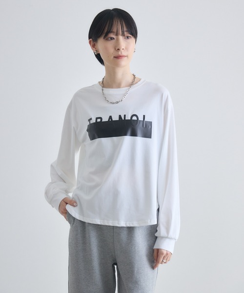 Paradise Picnic(パラダイスピクニック)の「TRANOI. ロングスリーブTシャツ(Tシャツ/カットソー・レディース・ブラック/ホワイト/ホワイト×シルバー・FREE)」の2枚目の写真