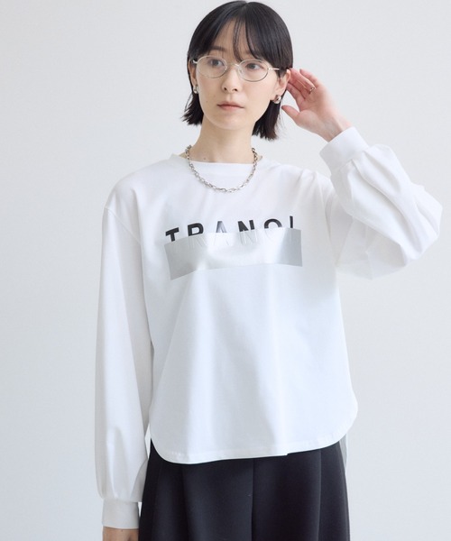 Paradise Picnic(パラダイスピクニック)の「TRANOI. ロングスリーブTシャツ(Tシャツ/カットソー・レディース・ブラック/ホワイト/ホワイト×シルバー・FREE)」の3枚目の写真