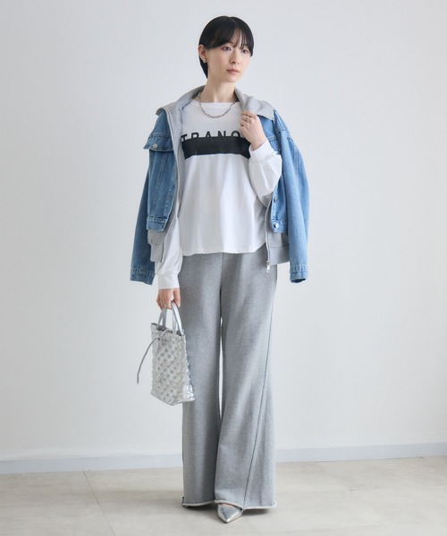 Paradise Picnic(パラダイスピクニック)の「TRANOI. ロングスリーブTシャツ(Tシャツ/カットソー・レディース・ブラック/ホワイト/ホワイト×シルバー・FREE)」の21枚目の写真