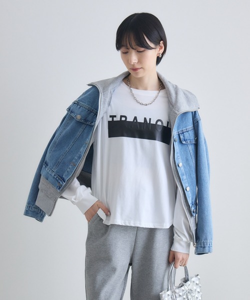 Paradise Picnic(パラダイスピクニック)の「TRANOI. ロングスリーブTシャツ(Tシャツ/カットソー・レディース・ブラック/ホワイト/ホワイト×シルバー・FREE)」の16枚目の写真