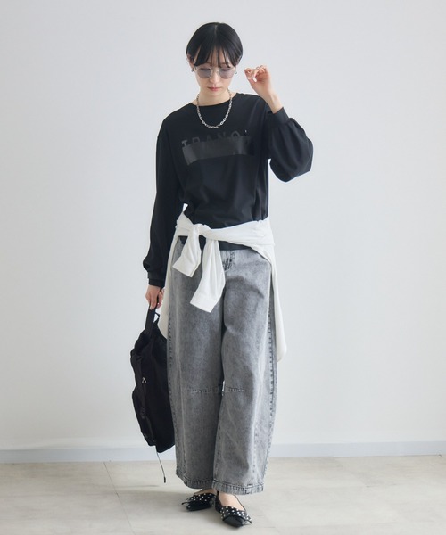 Paradise Picnic(パラダイスピクニック)の「TRANOI. ロングスリーブTシャツ(Tシャツ/カットソー・レディース・ブラック/ホワイト/ホワイト×シルバー・FREE)」の4枚目の写真
