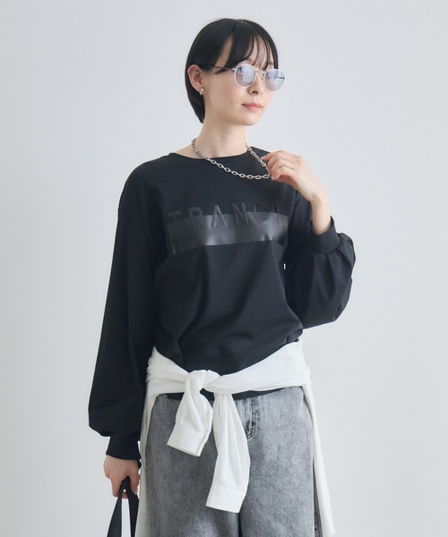 Paradise Picnic(パラダイスピクニック)の「TRANOI. ロングスリーブTシャツ(Tシャツ/カットソー・レディース・ブラック/ホワイト/ホワイト×シルバー・FREE)」の22枚目の写真