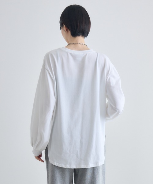Paradise Picnic(パラダイスピクニック)の「TRANOI. ロングスリーブTシャツ(Tシャツ/カットソー・レディース・ブラック/ホワイト/ホワイト×シルバー・FREE)」の9枚目の写真