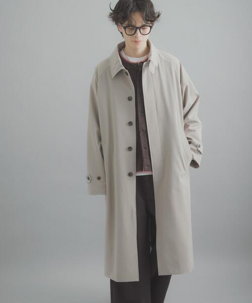 SENSE OF PLACE by URBAN RESEARCH(センスオブプレイスバイアーバンリサーチ)の「バルマカーンルーズコート(ステンカラーコート・メンズ・ベージュ系その他/ベージュ/ネイビー・MEDIUM/LARGE)」の1枚目の写真