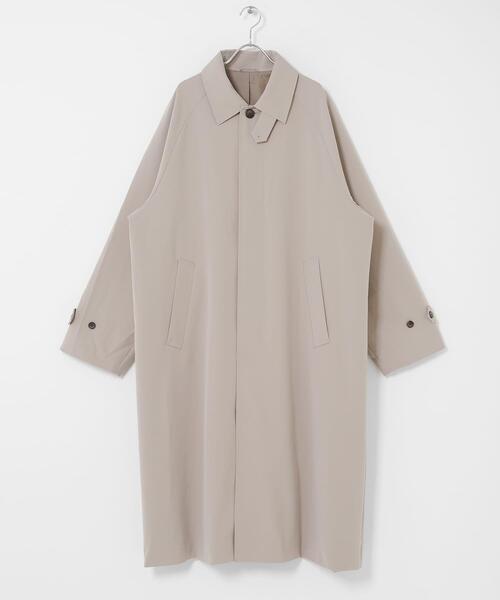 SENSE OF PLACE by URBAN RESEARCH(センスオブプレイスバイアーバンリサーチ)の「バルマカーンルーズコート(ステンカラーコート・メンズ・ベージュ系その他/ベージュ/ネイビー・MEDIUM/LARGE)」の7枚目の写真