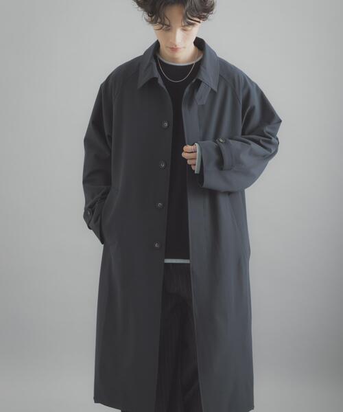 SENSE OF PLACE by URBAN RESEARCH(センスオブプレイスバイアーバンリサーチ)の「バルマカーンルーズコート(ステンカラーコート・メンズ・ベージュ系その他/ベージュ/ネイビー・MEDIUM/LARGE)」の10枚目の写真