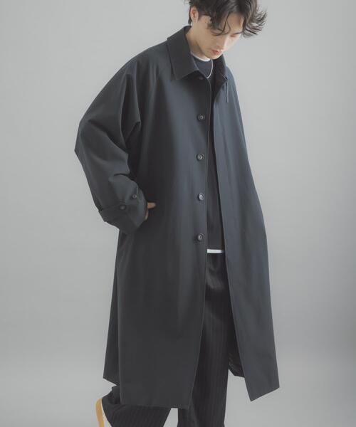 SENSE OF PLACE by URBAN RESEARCH(センスオブプレイスバイアーバンリサーチ)の「バルマカーンルーズコート(ステンカラーコート・メンズ・ベージュ系その他/ベージュ/ネイビー・MEDIUM/LARGE)」の11枚目の写真