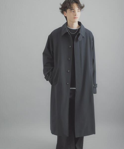 SENSE OF PLACE by URBAN RESEARCH(センスオブプレイスバイアーバンリサーチ)の「バルマカーンルーズコート(ステンカラーコート・メンズ・ベージュ系その他/ベージュ/ネイビー・MEDIUM/LARGE)」の12枚目の写真