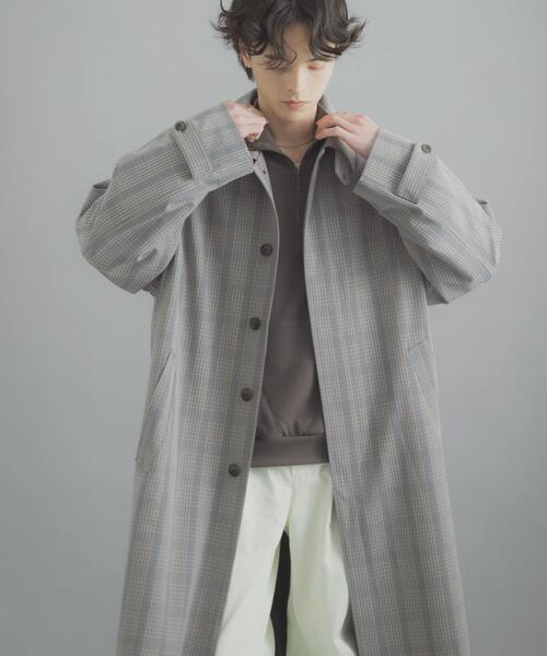 SENSE OF PLACE by URBAN RESEARCH(センスオブプレイスバイアーバンリサーチ)の「バルマカーンルーズコート(ステンカラーコート・メンズ・ベージュ系その他/ベージュ/ネイビー・MEDIUM/LARGE)」の22枚目の写真