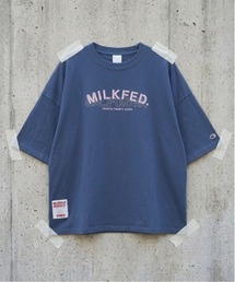 MILKFED. | 【コラボ/ロゴ映え/ビッグシルエット】MILKFED.×CHAMPION LAYER LOGO BIG TEE(Tシャツ/カットソー)
