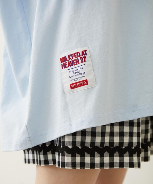 MILKFED.(ミルクフェド)の「【コラボ/ロゴ映え/ビッグシルエット】MILKFED.×CHAMPION LAYER LOGO BIG TEE(Tシャツ/カットソー・レディース・ブラック/ライトブルー/オートミール/ネイビー・ONE SIZE)」の13枚目の写真